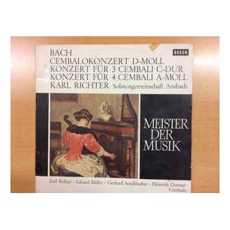 Bach*, Karl Richter, Solistengemeinschaft Ansbach ‎– Cembalokonzert D-Moll